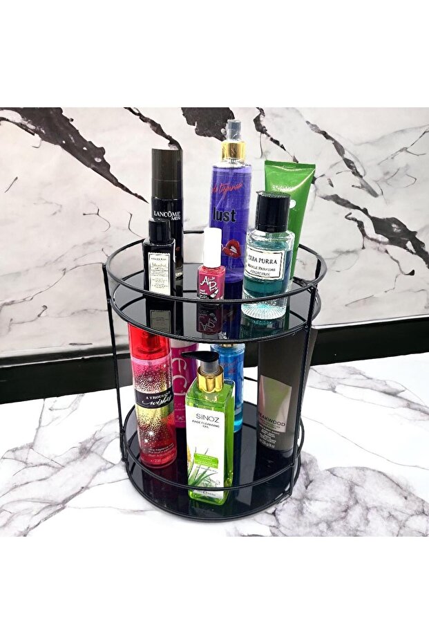 2-Tier Bathroom, Cosmetic Organizer, Jewelry Stand, Organizer and Multi-Purpose Serving Presentation Tray, İkr