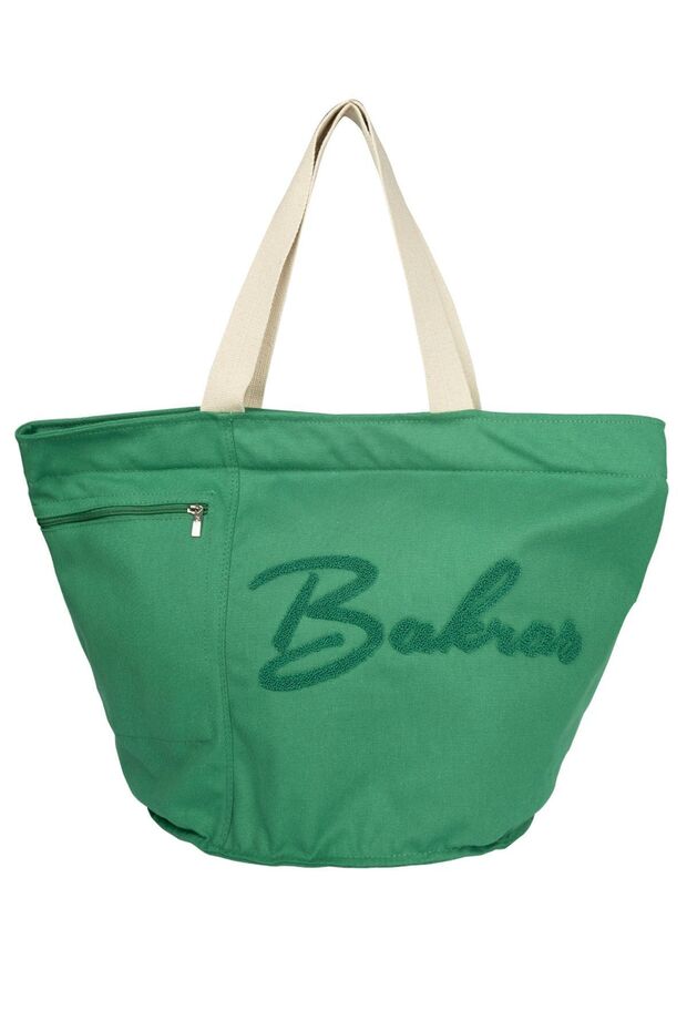 XL Large Size Family Canvas Beach Bag with Zipper Pocket L/Xl