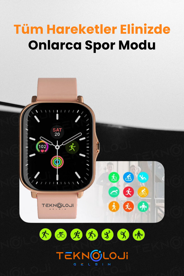 Kadın Akıllı Saat Smart Watch G9 Mini Flamingo Kolye Hediyeli Ios ve Android Uyumlu 38mm 2.2inç - 8
