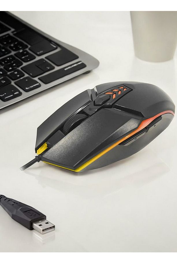 RGB Led Işıklı 6D Gaming Kablolu Mouse Notebook PC Windows  Uyumlu Oyuncu Mause -Bilgisayar Faresi - 3
