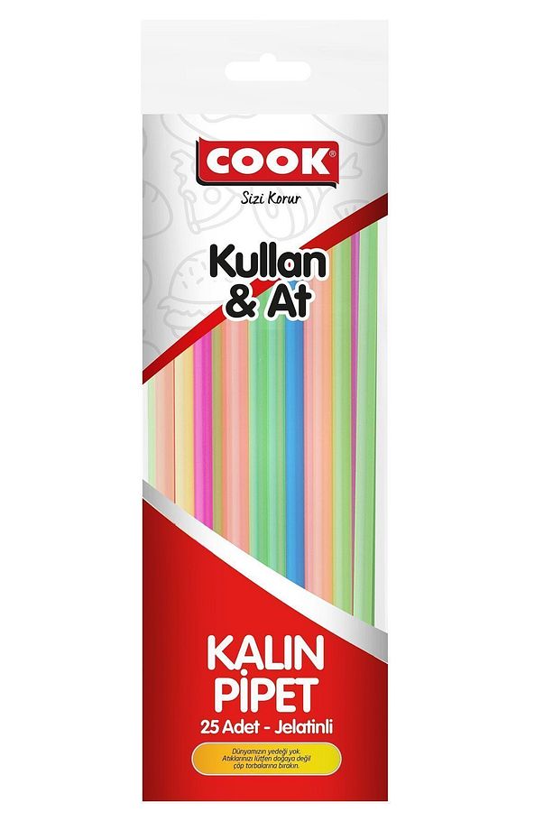 Kalın Pipet Jelatinli - 25 Adet - 1