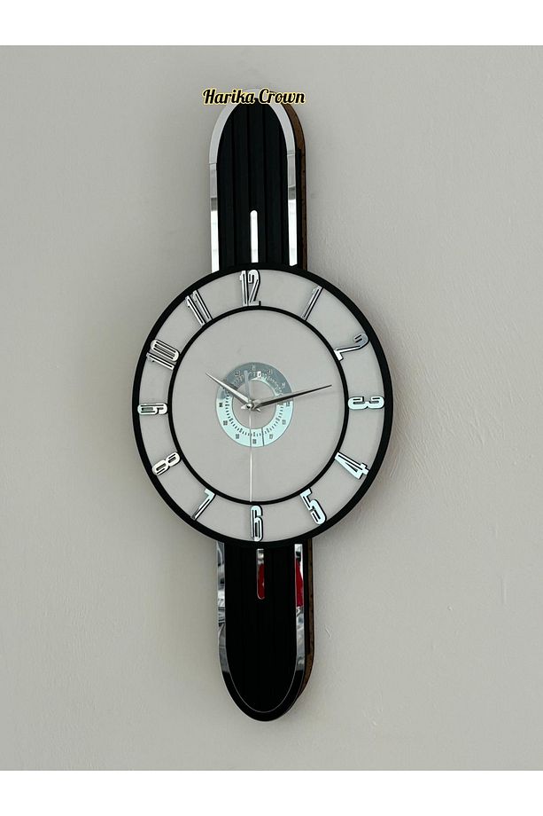 Modern Tasarımlı Ahşap Duvar Saati - Evinize Estetik Dokunuş (66 cm) - 3