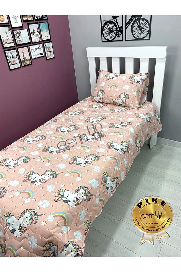 Tek Kişilik Kapitone Pike Seti 4 Mevsim Unicorn - 4