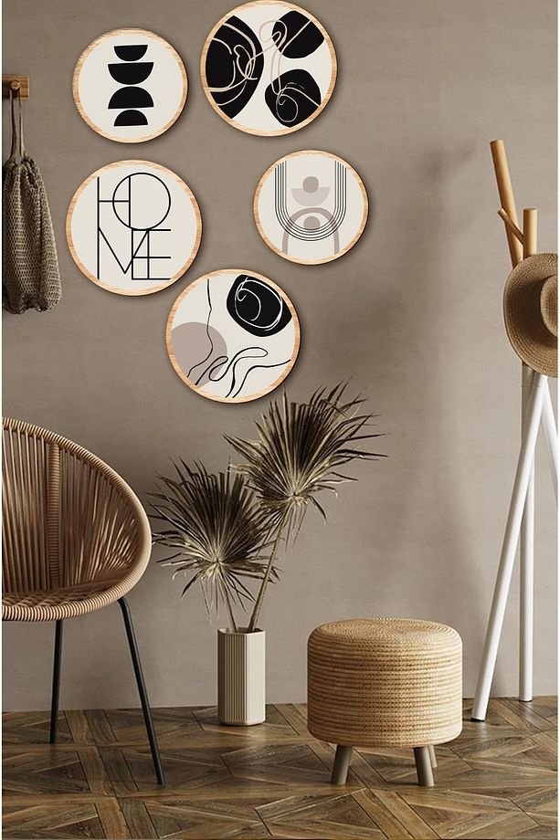 Dekorize Mdf 5 Parça Çerçeve Görünümlü Tablo Set 5013 - 2