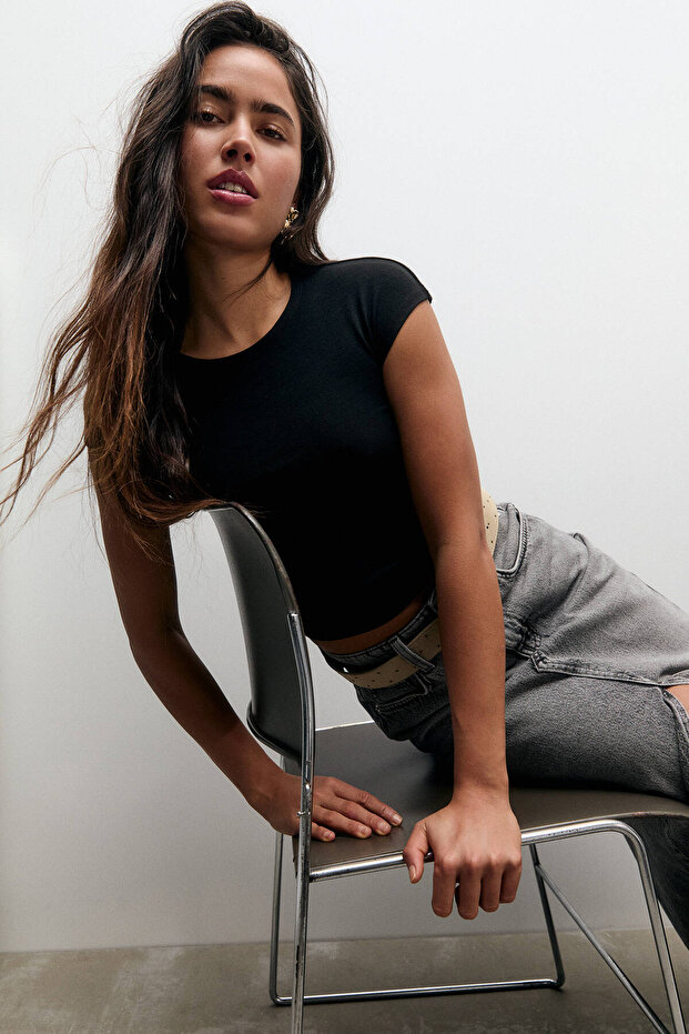 Vücuda oturan t-shirt - 5