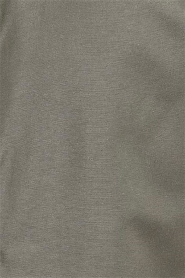 Erkek Slim Fit Dar Kesim Kısa Kollu Pamuklu Oxford Doku Kolay Ütülenebilir Haki Düğmeli Yaka Gömlek - 5