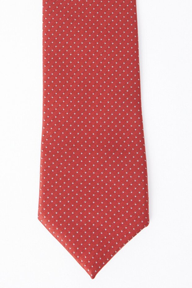 ربطة عنق منقوشة باللون الأحمر للرجال - 2