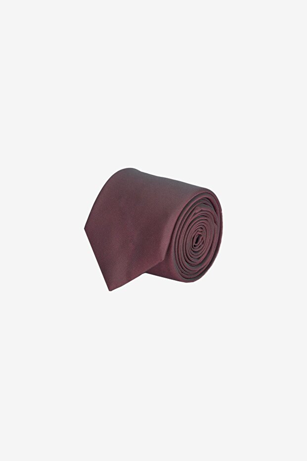 Claret Red Patterned Men's Tie