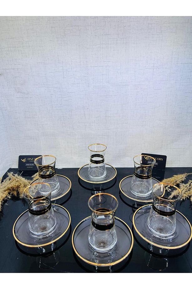 Lüx Çay Seti 12 parça Çay Bardağı Takımı - 1