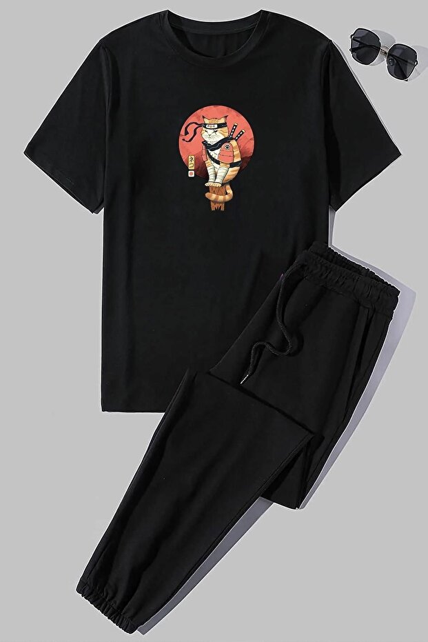 Unisex Shinobi Printed 2-Piece Tracksuit Set
