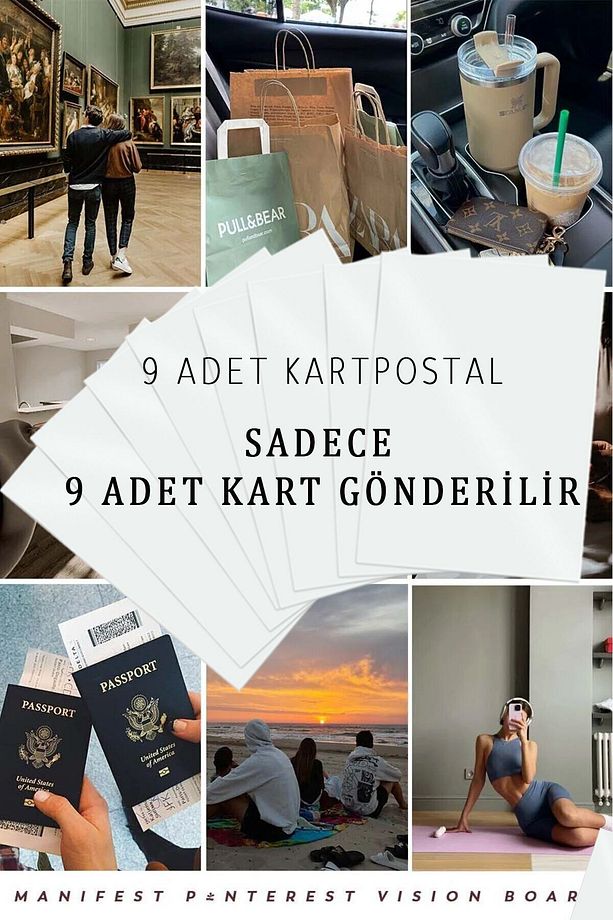 Kağıt Afirmasyon Manifest Vizyon Panosu Örneği 777 Aşk Eğlence Para Şans Seyahat Spor 9adet 10x15cm - 2