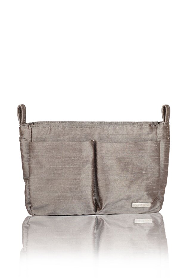 S/M Silk Slub Gray Bag Organizer, Bag Organizer Gloria 22Cmx16Cm