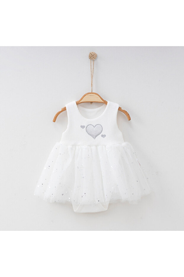 Cotton Baby Bodysuit with Bottom Snap Tutu Skirt