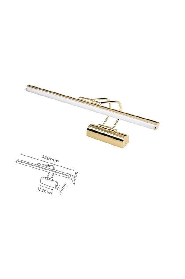 7 Watt Gold Kasa Flüt Led Aplik - Resim Ve Duvar Apliği - 1