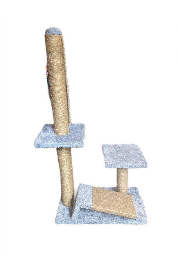 82 cm Basamaklı Rampalı Yüksek Tırmalama Tahtası Kedi Oyun Platformu - 4