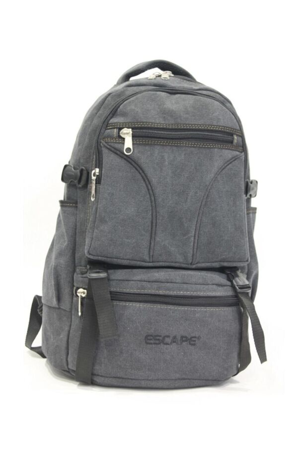 Canvas Fabric Mountaineer Backpack 501 Black