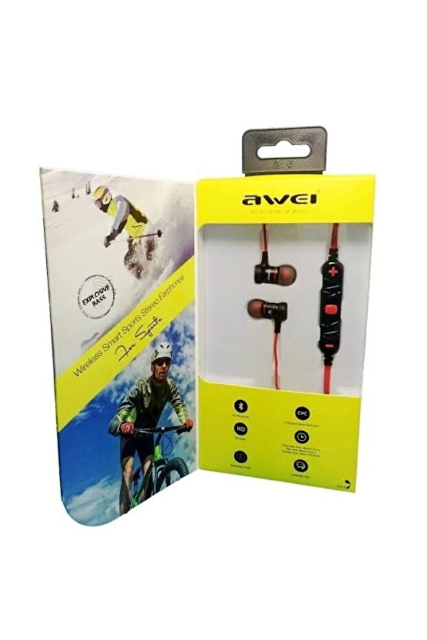 Mıknatıslı Kablosuz Bluetooth Kulaklık A920BL-Kırmızı - 2