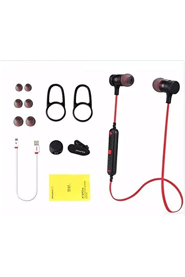 Mıknatıslı Kablosuz Bluetooth Kulaklık A920BL-Kırmızı - 4