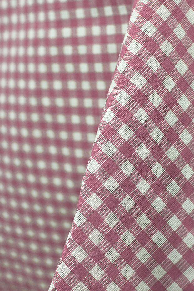Bommel Gingham Round Pompom Tablecloth Gingham Round - 4