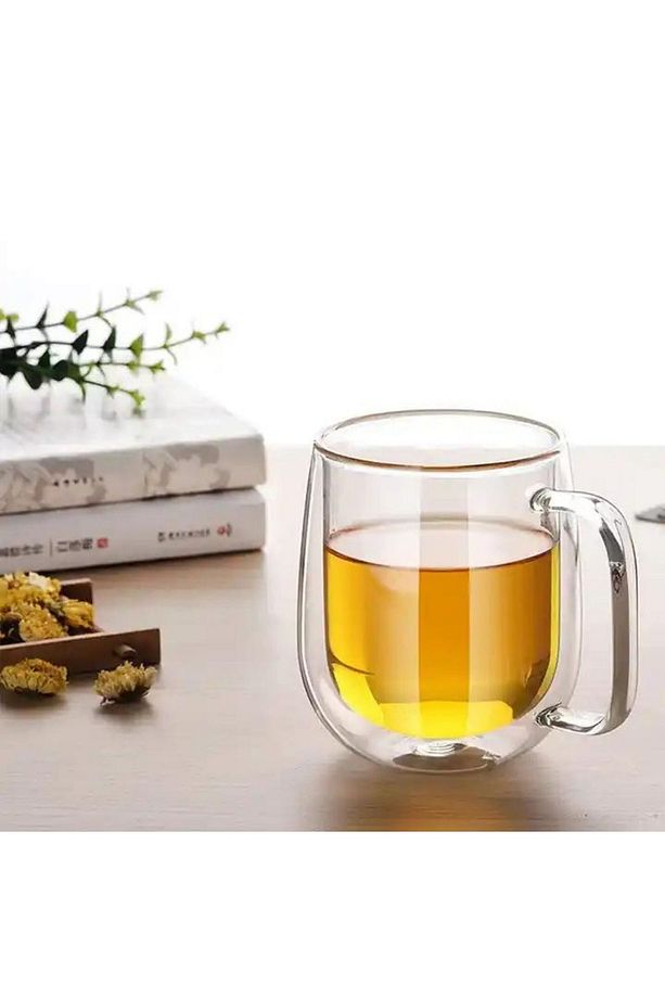 Çift Cidarlı Borosilikat Cam Nescafe,latte,filtre Kahve,süt,bitki Çayı Kupası 300 ml 4 Adet 2769 - 5