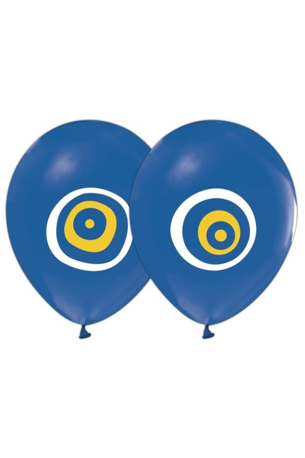 Evil Eye Bead Printed Blue Balloon 10 Pieces