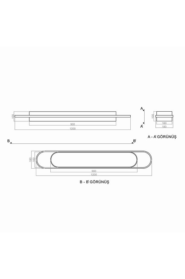 Tavan Led Avize Plafonyer Solid 90x16-120x18 - 8
