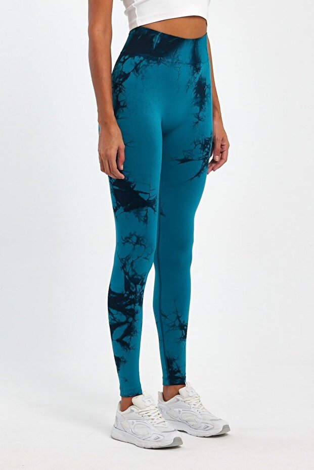 Shmart Seamless Patterned Tights with Gathered Back - 4