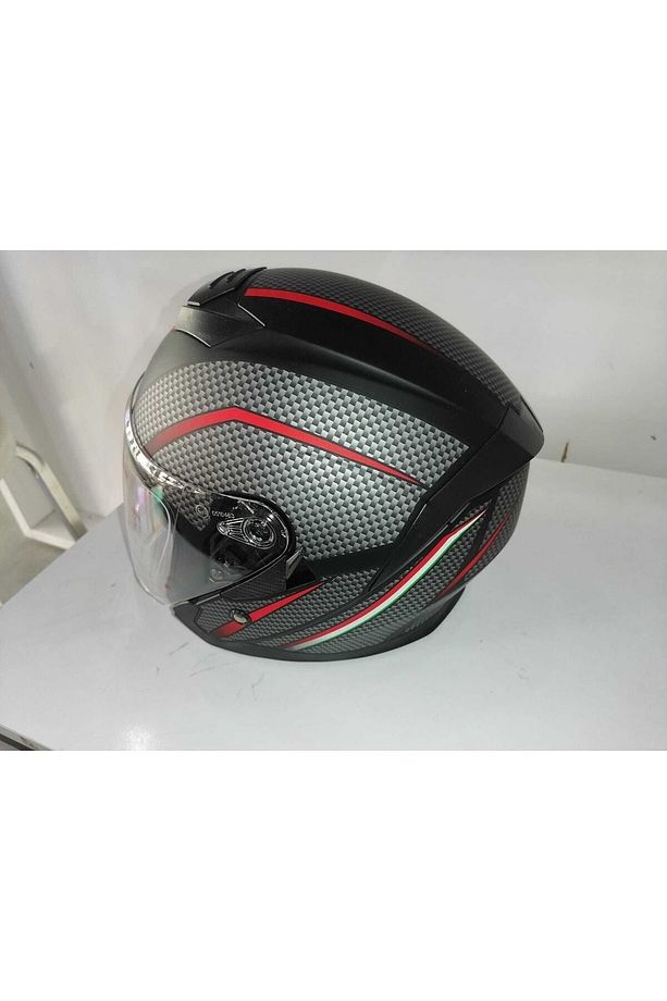 Jk 526 Güneş Vizörlü Karbon Desen Açık Kask - 2