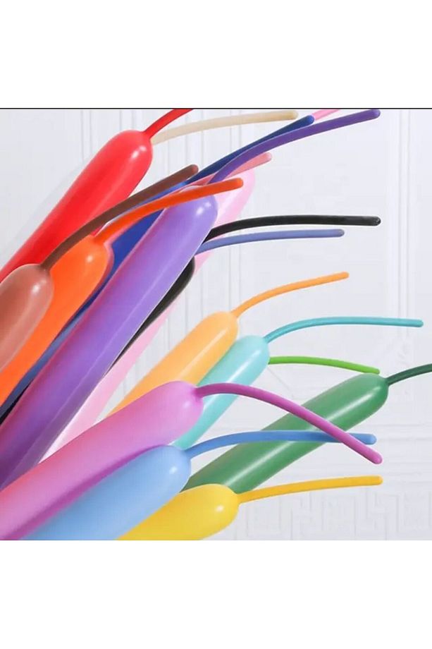 Sosis Balon PASTEL MAKERON renkler 10 adet - 2