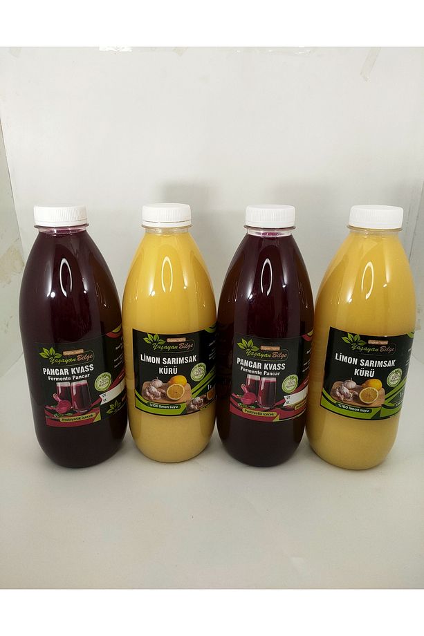 Limon Sarımsak Kürü 2 Lt ve Kırmızı Pancar Kvass 2 Lt - 1