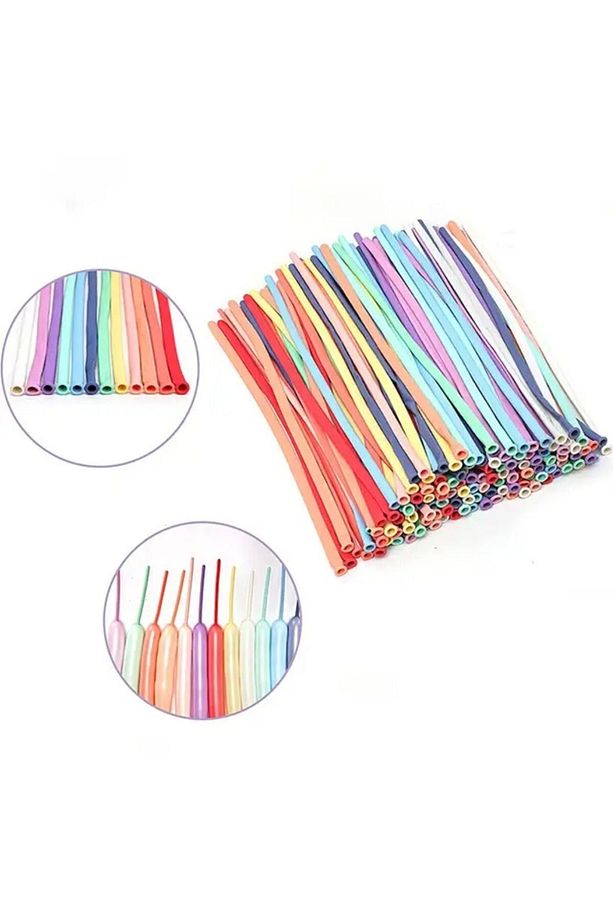 Sosis Balon PASTEL MAKERON renkler 10 adet - 4