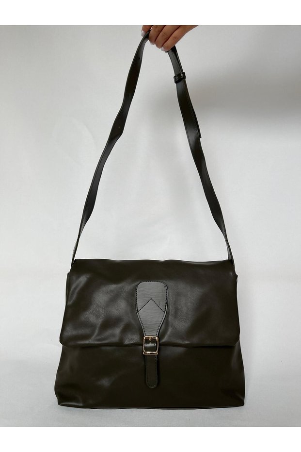 Khaki Green Large Spacious Briefcase School Business Bag Women's Handbag Shoulder Bag Crossbody Bag