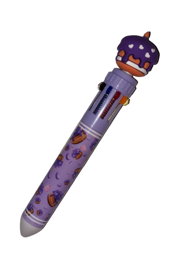 10 Colorful Ballpoint Pens, Football and Basketball Designs, 1 Set