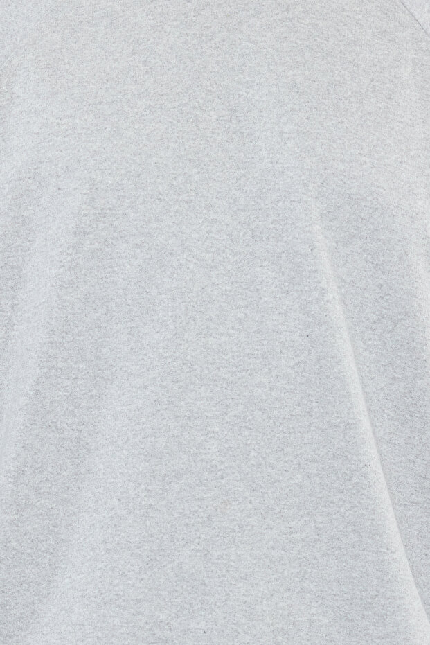 Gri Melanj Oversize/Geniş Kesim İçi Polar/Sıcak Tutan Reglan Kol Sweatshirt TMNAW23SW00190 - 4