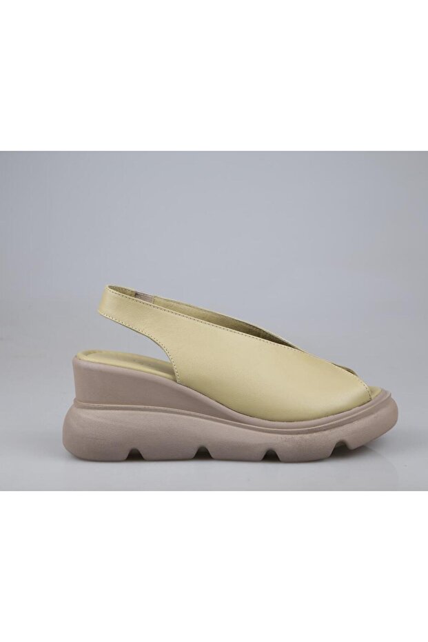 7672 Genuine Leather Water Green Women's Sandals