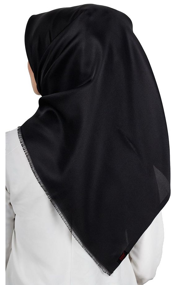 Delux Tafta Eşarp 1000-11 Siyah - 3
