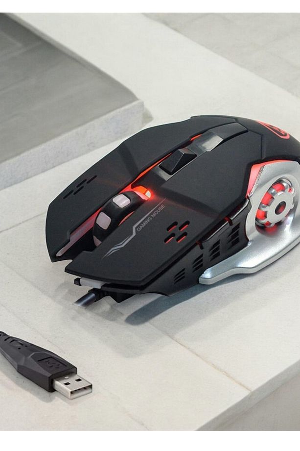 Led Işıklı 6D Gaming Tip Kablolu Mouse Bilgisayar Faresi Notebook PC Windows  Uyumlu Oyuncu Mause - 2