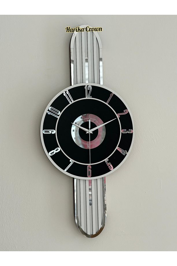Modern Tasarımlı Ahşap Duvar Saati - Evinize Estetik Dokunuş (66 cm) - 1