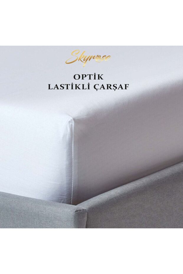 Double Elastic White Hotel Sheet Set 57 Wires 160x200 Elastic Sheet Open Size 220x260
