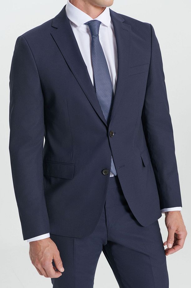 Erkek Lacivert Regular Fit Normal Kesim Yünlü Su Ve Leke Tutmayan Nano Takım Elbise - 8