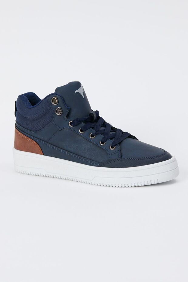 Erkek Lacivert-beyaz Kışlık Rahat Taban Spor Sneaker - 3