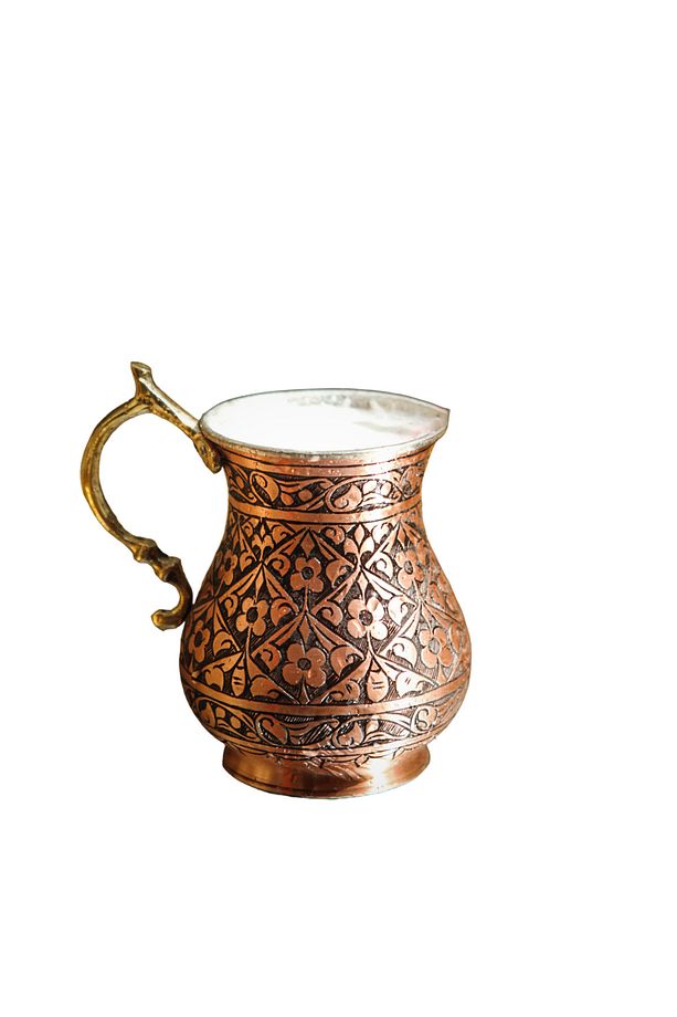 Bakır Ağır Işlemeli Bardak - 1