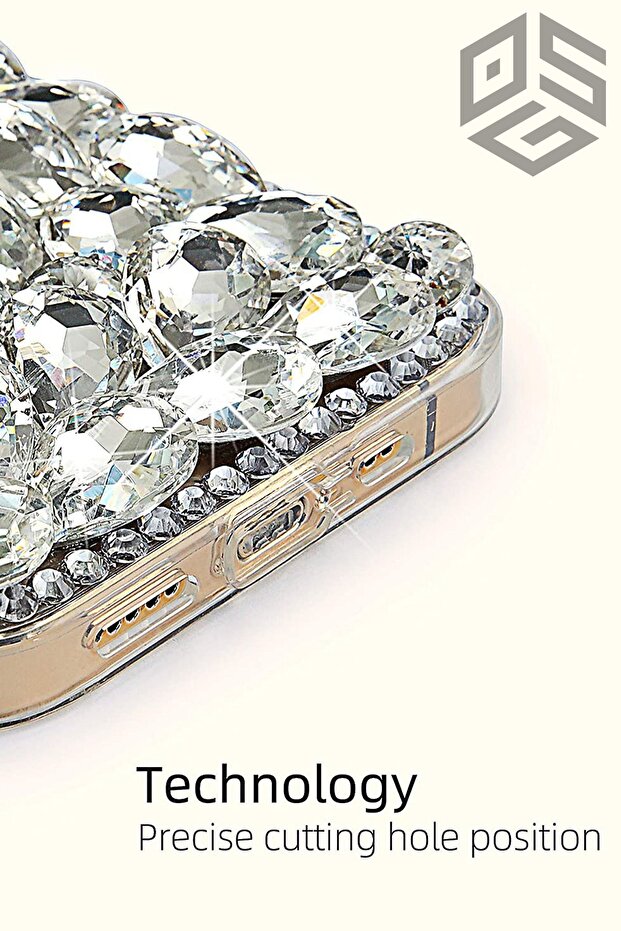 iPhone 13 and 14 Case (Compatible with 2 Models) Ultra Luxury Colorful Drop Stone Kokoş Case - 5