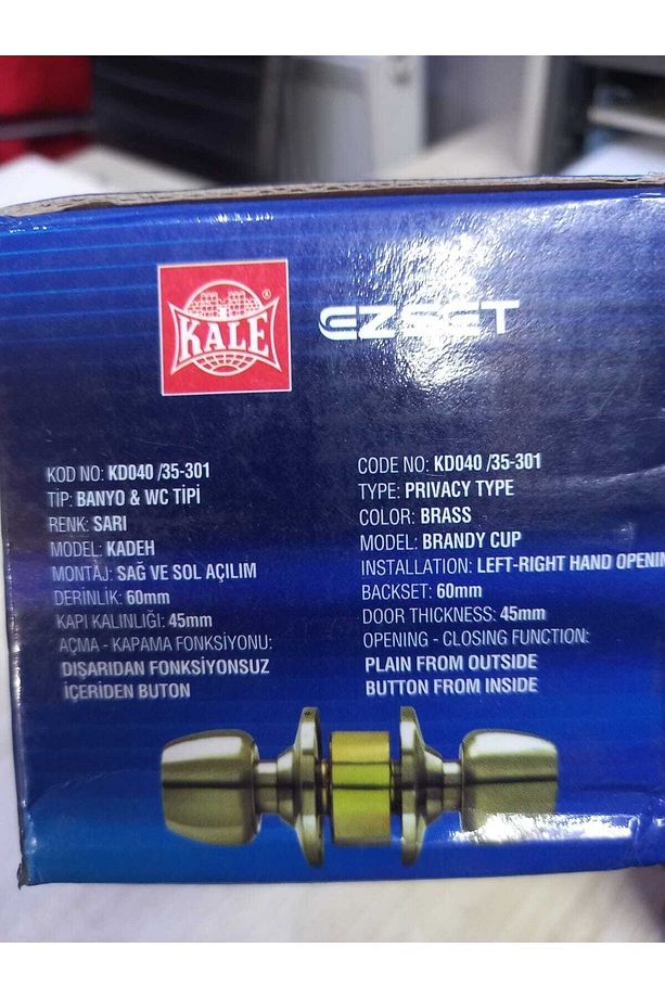 Ezset Topuzlu Kilit Banyo& Wc Tipi Sarı - 3