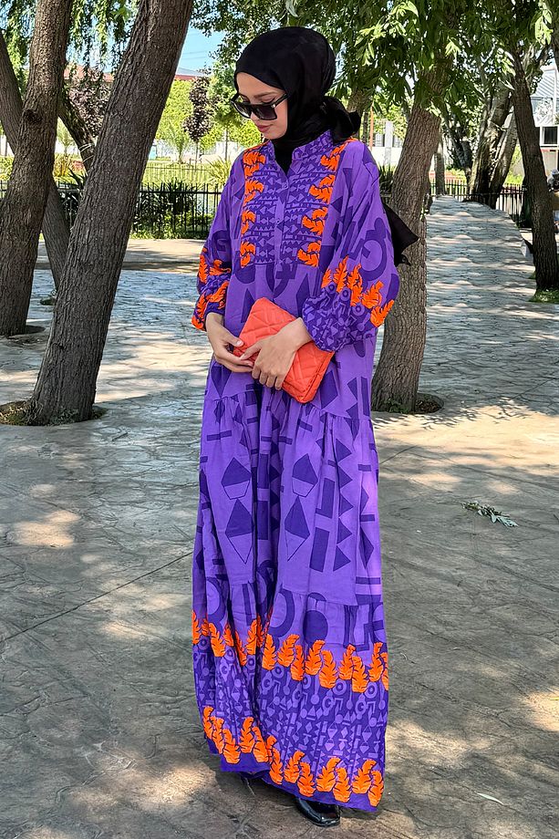 Kadın  Oversize Yazlık Viskon Elbise - 1