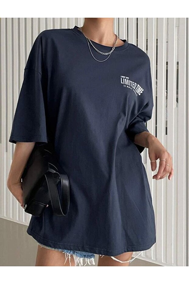 Women's White Limited Printed Premium Oversize T-Shirt