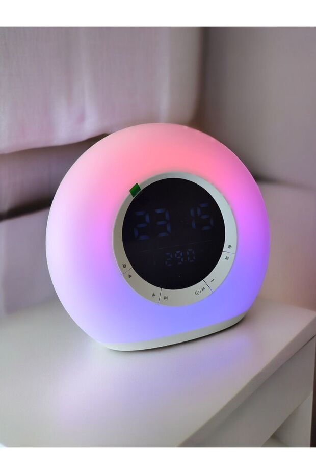 HOPARLÖR P11 BLUETOOTH TERMOMETRE SAAT VE SAATÇALAR LED MÜZİK ÇALAR RENKLİ AMBİYANS VE IŞIKLAR - 4