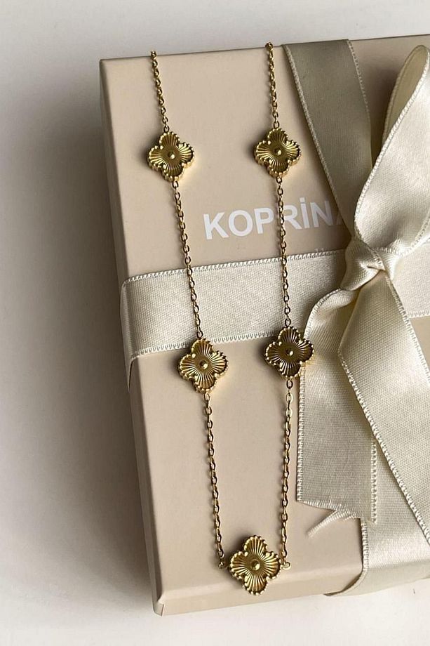 Çelik Gold One Cleef Kolye (50 CM) - 3