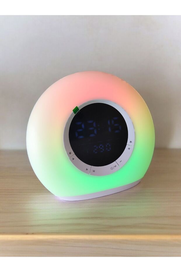 HOPARLÖR P11 BLUETOOTH TERMOMETRE SAAT VE SAATÇALAR LED MÜZİK ÇALAR RENKLİ AMBİYANS VE IŞIKLAR - 2