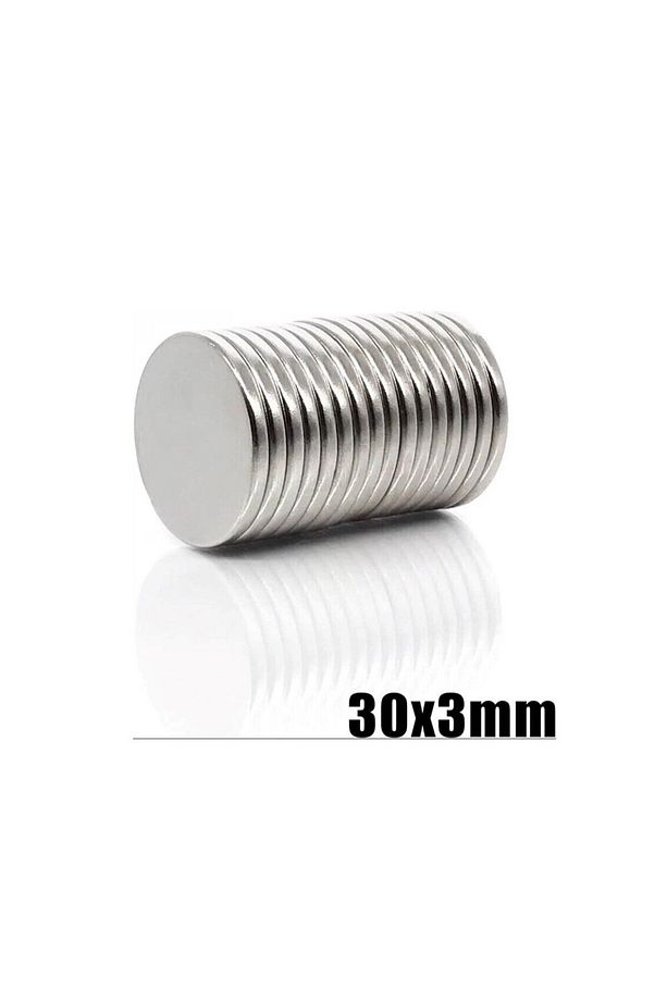 Neodyum Mıknatıs Magnet Yuvarlak 30x3 mm ( 3 cm çap - 3 mm kalınlık )  - 1 adet - 2